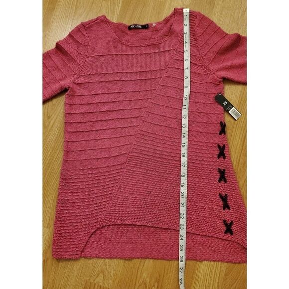 NIC+ZOE  Cross Stitch Sweater sz XS in Pink - Picture 9 of 13